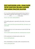 FDOT EARTHWORK LEVEL 1 EXAM PAPER&NewLine;TESTED QUESTIONS RELIABLE ANSWERS&NewLine;VIEW AHEAD PRACTICE SOLUTION