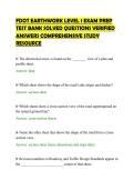 FDOT EARTHWORK LEVEL 1 EXAM PREP&NewLine;TEST BANK SOLVED QUESTIONS VERIFIED&NewLine;ANSWERS COMPREHENSIVE STUDY&NewLine;RESOURCE