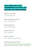 DELTA SIGMA THETA FACTS&NewLine;COMPREHENSIVE QUESTIONS AND&NewLine;SOLUTIONS TEST BANK RESOURCE