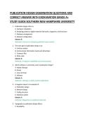 PUBLICATION DESIGN EXAMINATION QUESTIONS AND &NewLine;CORRECT ANSWER WITH EXOKANATION GRADE A&plus; &NewLine;STUDY GUIDE