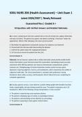 SDSU NURS 206 Health Assessment Exam 1 2026&sol;2027 &vert; Newly Released &vert; Actual Exam &vert; 50 Q&A with Verified Answers & Rationales &vert; Guaranteed Pass - A&plus; Graded&NewLine;&NewLine;