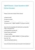 NANP Domain 1 Exam Questions With Correct Answers