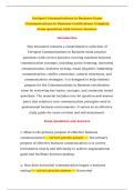 Certiport Communications in Business Exam &lpar;Communications in Business Certification&rpar; Complete Exam Questions with Correct Answers