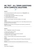 IRC TEST - ALL TERMS QUESTIONS WITH COMPLETE SOLUTIONS