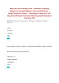 WGU C954 Final Exam Study Guide &vert; Information Technology Management &vert; Complete Objective Assessment &lpar;OA&rpar; Review &vert; Verified Questions & Answers &vert; IT Governance&comma; Cybersecurity&comma; ERP&comma; SDLC&comma; Project Management&comma; Business Technology&comma; Cloud Computing & Exam Prep 