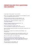 OWNER BUILDER TEST QUESTIONS AND ANSWERS
