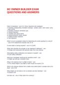 BC OWNER BUILDER EXAM QUESTIONS AND ANSWERS