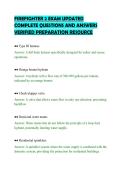 FIREFIGHTER 2 EXAM UPDATED&NewLine;COMPLETE QUESTIONS AND ANSWERS&NewLine;VERIFIED PREPARATION RESOURCE&NewLine;