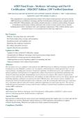 AHIP Final Exam - Medicare Advantage and Part D&NewLine;Certification - 2026&sol;2027 Edition &vert; 250 Verified Questions