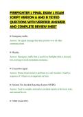 FIREFIGHTER 2 FINAL EXAM 2 EXAM&NewLine;SCRIPT VERSION A AND B TESTED&NewLine;QUESTIONS WITH VERIFIED ANSWERS&NewLine;AND COMPLETE REVIEW SHEET