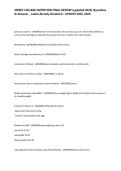 JERSEY COLLEGE NUTRITION FINAL REVIEW &lpar;updated 2025&rpar; Questions & Answers &lowbar; Latest Already Graded A&plus; UPDATE 2025&lowbar;2026
