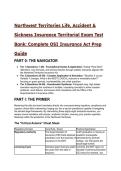 NWT Life&comma; Accident & Sickness Insurance Exam Test Bank 2026&sol;2027 &vert; Complete OSI & LLQP Prep Guide &lpar;49&plus; Q&A&rpar;