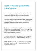 IS 2200 - Final Exam Questions With Correct Answers&period;