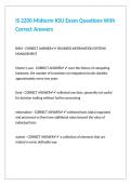 IS 2200 Midterm KSU Exam Questions With Correct Answers&period;