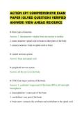 ACTION CPT COMPREHENSIVE EXAM &NewLine;PAPER SOLVED QUESTIONS VERIFIED &NewLine;ANSWERS VIEW AHEAD RESOURCE