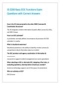 IS-2200 Basic EOC Functions Exam Questions with Correct Answers&period;