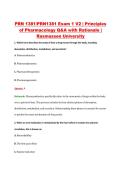 PRN 1381&sol;PRN1381 Exam 1 V2 &vert; Principles &NewLine;of Pharmacology Q&A with Rationale &vert; &NewLine;Rasmussen University 