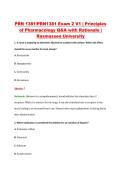 PRN 1381&sol;PRN1381 Exam 2 V1 &vert; Principles &NewLine;of Pharmacology Q&A with Rationale &vert; &NewLine;Rasmussen University