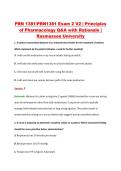 PRN 1381&sol;PRN1381 Exam 2 V2 &vert; Principles &NewLine;of Pharmacology Q&A with Rationale &vert; &NewLine;Rasmussen University