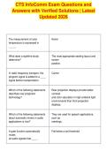 CTS InfoComm Exam Questions and&NewLine;Answers with Verified Solutions &vert; Latest&NewLine;Updated 2026
