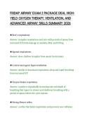FISDAP AIRWAY EXAM 2 PACKAGE DEAL HIGHYIELD OXYGEN THERAPY&comma; VENTILATION&comma; AND&NewLine;ADVANCED AIRWAY SKILLS SUMMARY 2026