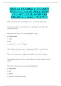 HESI A2 Version 1 Biology &ndash; Complete Review&comma; Practice Questions&comma; and Nursing Entrance Exam Study Guide