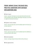 FISDAP AIRWAY EXAM 2 PACKAGE DEAL&NewLine;PRACTICE QUESTIONS WITH DETAILED&NewLine;EXPLANATIONS 2026