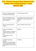 CTS - Runway Incursion Exam Questions and&NewLine;Answers with Verified Solutions &vert; Latest&NewLine;Updated 2026