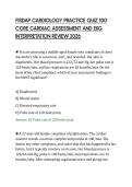 FISDAP CARDIOLOGY PRACTICE QUIZ 100&NewLine;CORE CARDIAC ASSESSMENT AND EKG&NewLine;INTERPRETATION REVIEW 2026