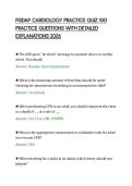 FISDAP CARDIOLOGY PRACTICE QUIZ 100&NewLine;PRACTICE QUESTIONS WITH DETAILED&NewLine;EXPLANATIONS 2026