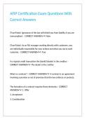 AFIP Certification Exam Questions With Correct Answers