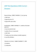 AFIP Test Questions With Correct Answers 