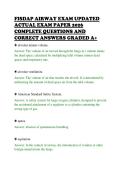 FISDAP AIRWAY EXAM UPDATED&NewLine;ACTUAL EXAM PAPER 2026&NewLine;COMPLETE QUESTIONS AND&NewLine;CORRECT ANSWERS GRADED A&plus;