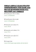 FISDAP AIRWAY EXAM UPDATED&NewLine;COMPREHENSIVE TEST BANK 2026&NewLine;SOLVED QUESTIONS WITH FULL&NewLine;SOLUTION 100&percnt; CORRECT
