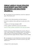FISDAP AIRWAY EXAM UPDATED&NewLine;EXAM SCRIPT 2026 TEST PAPER&NewLine;QUESTIONS AND SOLUTIONS&NewLine;GRADED A&plus;