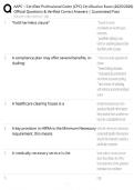 AAPC CPC Certification Exam &sol; Official Questions & Answers 2025-2026 &sol; 100&percnt; Verified Pass Study Guide