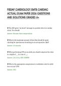 FISDAP CARDIOLOGY EMTB CARDIAC&NewLine;ACTUAL EXAM PAPER 2026 QUESTIONS&NewLine;AND SOLUTIONS GRADED A&plus;