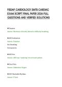 FISDAP CARDIOLOGY EMTB CARDIAC&NewLine;EXAM SCRIPT FINAL PAPER 2026 FULL&NewLine;QUESTIONS AND VERIFIED SOLUTIONS&NewLine;