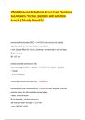 BSMH Advanced Arrhythmia Actual Exam Questions &NewLine;And Answers Practice Questions with Solutions &NewLine;Newest &vert; Already Graded A&plus;