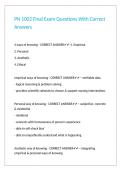 PN 1002 Final Exam Questions With Correct Answers