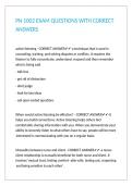 PN 1002 EXAM QUESTIONS WITH CORRECT ANSWERS&period;