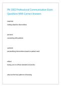 PN 1002 Professional Communication Exam Questions With Correct Answers 