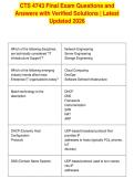 CTS 4743 Final Exam Questions and&NewLine;Answers with Verified Solutions &vert; Latest&NewLine;Updated 2026
