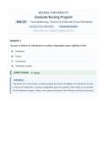 Final Exam NSG 527 &sol; NSG527 &lpar;Latest 2026&sol; 2027&rpar;&colon; Already Graded A Questions and Verified Answers - Wilkes