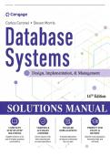 Solutions Manual for Database Systems&colon; Design&comma; Implementation&comma; & Management&comma; 14th Edition &lpar;Coronel & Morris&comma; 2023&rpar; &vert; All Chapters 1&ndash;16 Covered