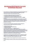 Anti-Infectives NCLEX Style Q's From Lehne CH 83-88 Exam Study Guide