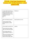 CTS 220 - Final Exam Questions and&NewLine;Answers with Verified Solutions &vert; Latest&NewLine;Updated 2026