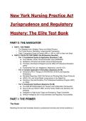 New York Nursing Jurisprudence & Practice Act&colon; 59&plus; Question Elite Test Bank &lpar;2026&sol;2027 Standards&rpar;