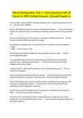 Marine Refrigeration Test 1 - USCG Questions with all Correct & 100&percnt; Verified Answers &vert;Already Graded A&plus;