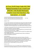 Air Force WAPS Study Guide SKT PDG Enlisted Promotion Exam Actual Exam 2026&sol;2027 with Detailed Rationales &vert; Complete Exam-Style Questions &vert; Pass Guaranteed &ndash; A&plus; Graded&NewLine;&NewLine;